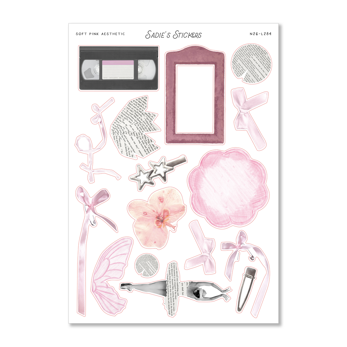 Soft Pink Aesthetic • Trinkets & Tidbits Sticker Sheet