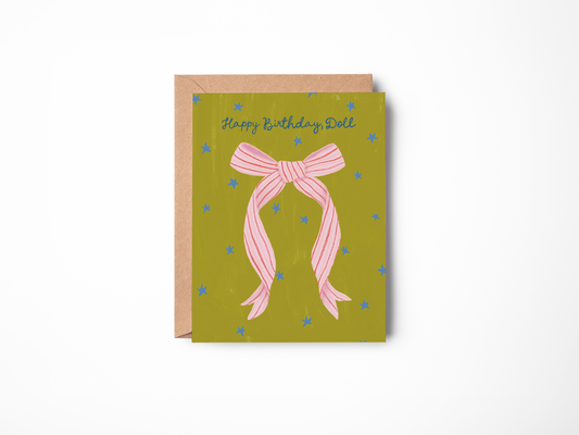 Happy Birthday, Doll Card