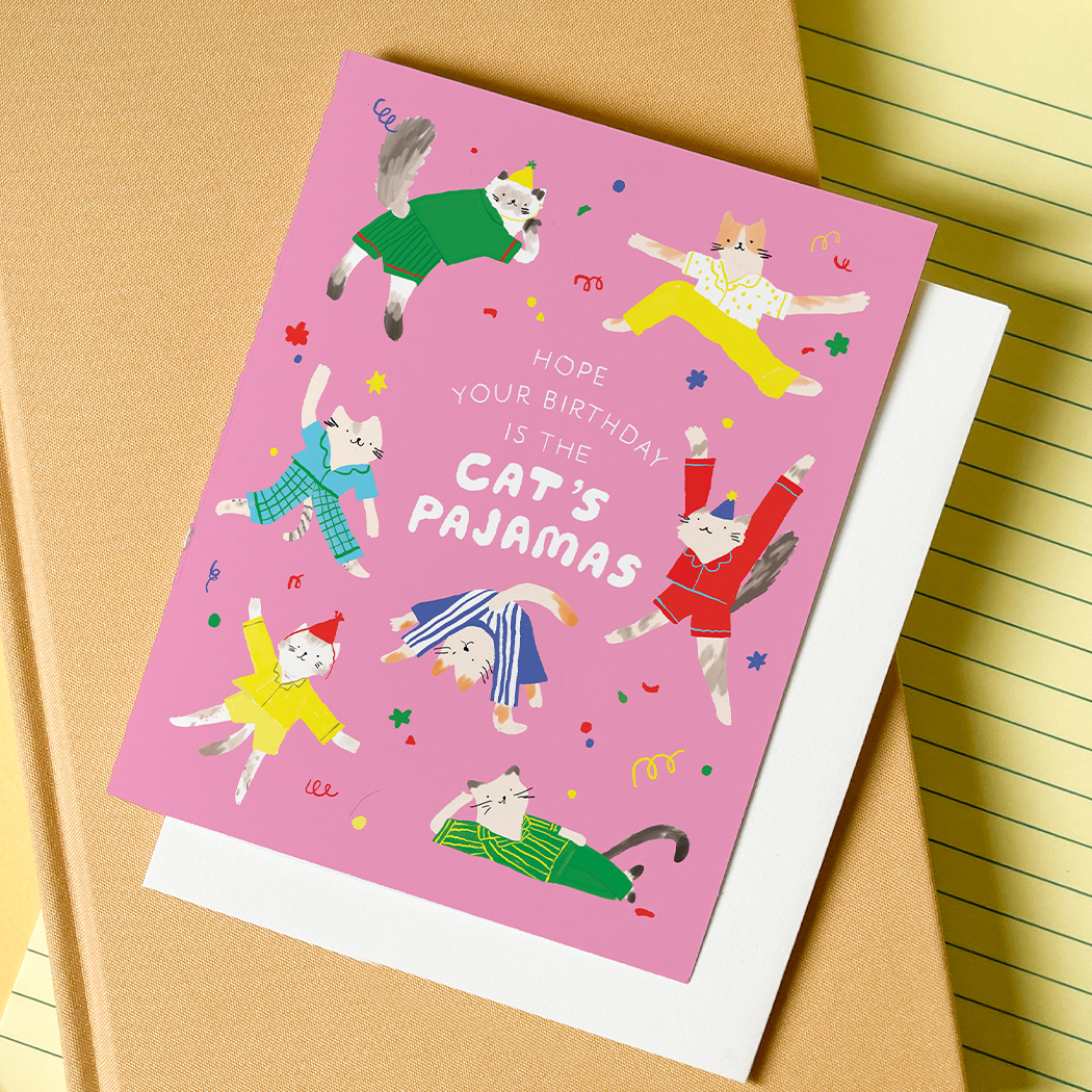 Cat’s Pajamas Birthday Card