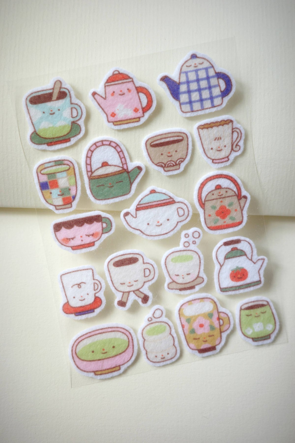 Warm Sips Felt Sticker Sheet