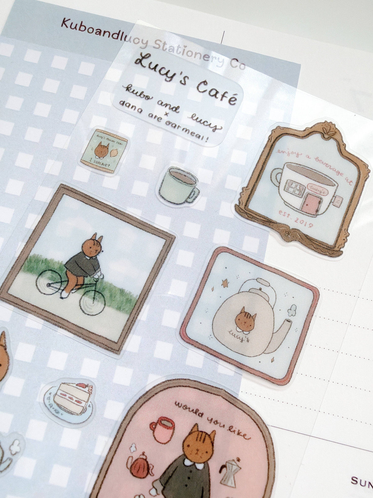 Lucy's Cafe Sticker Sheet