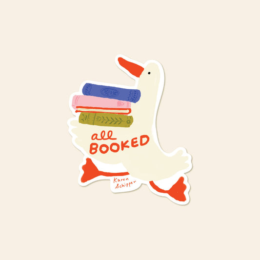 All Booked Duck Vinyl Sticker
