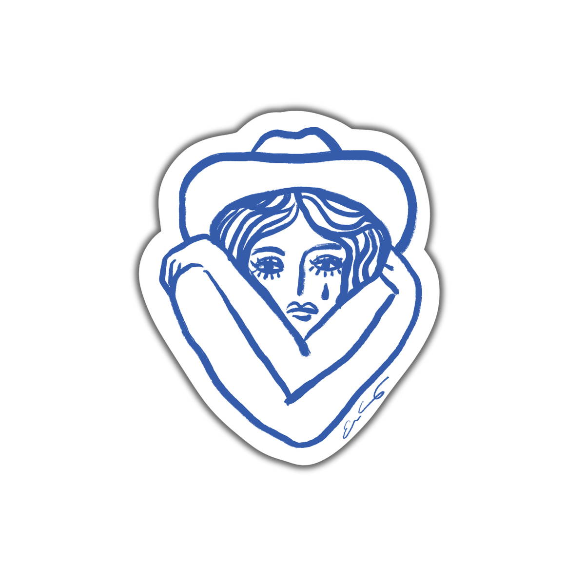 Even Cowgirls Cry Die-Cut Sticker