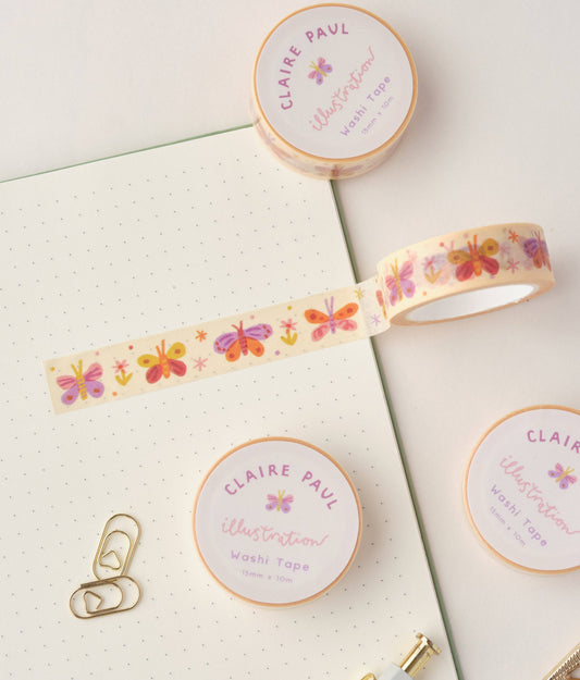Pastel Butterflies Washi Tape
