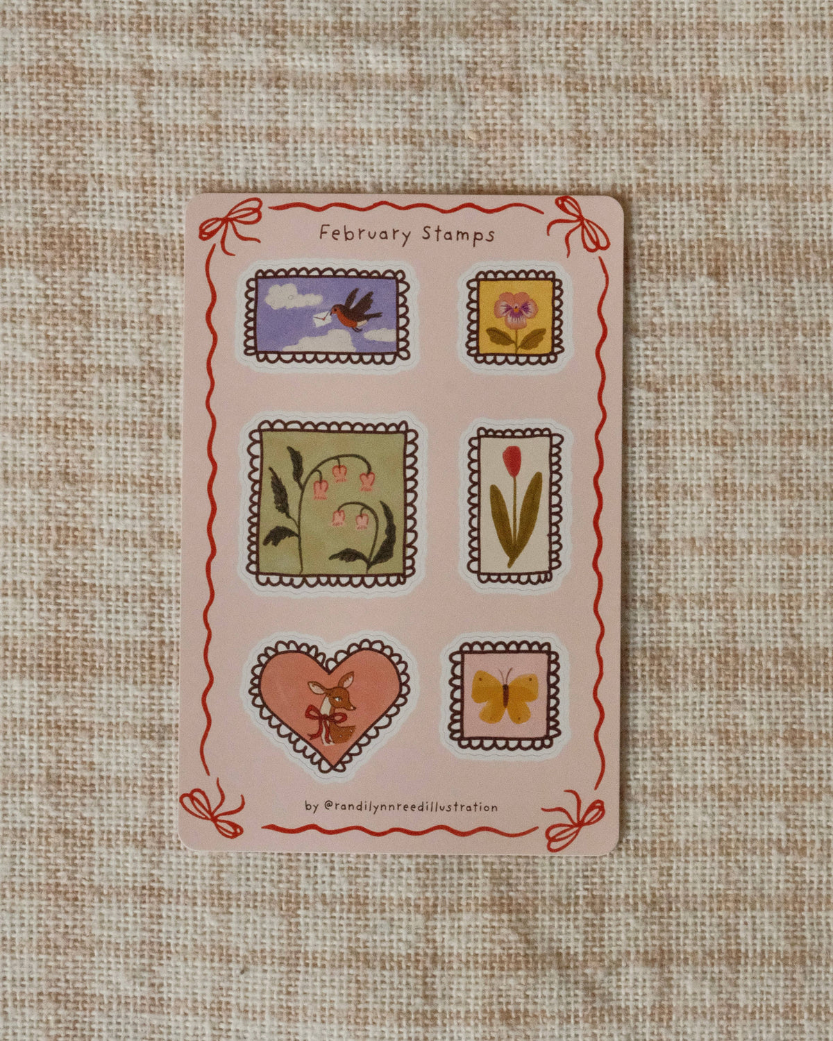 Floral Stamps Sticker Sheet
