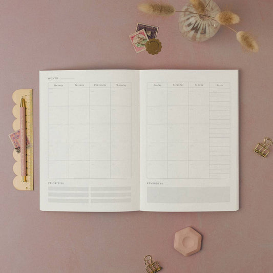 Painted Waves Undated Weekly Planner