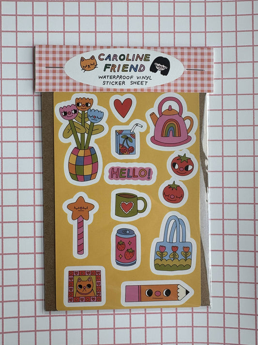 Cute Picnic Vinyl Sticker Sheet