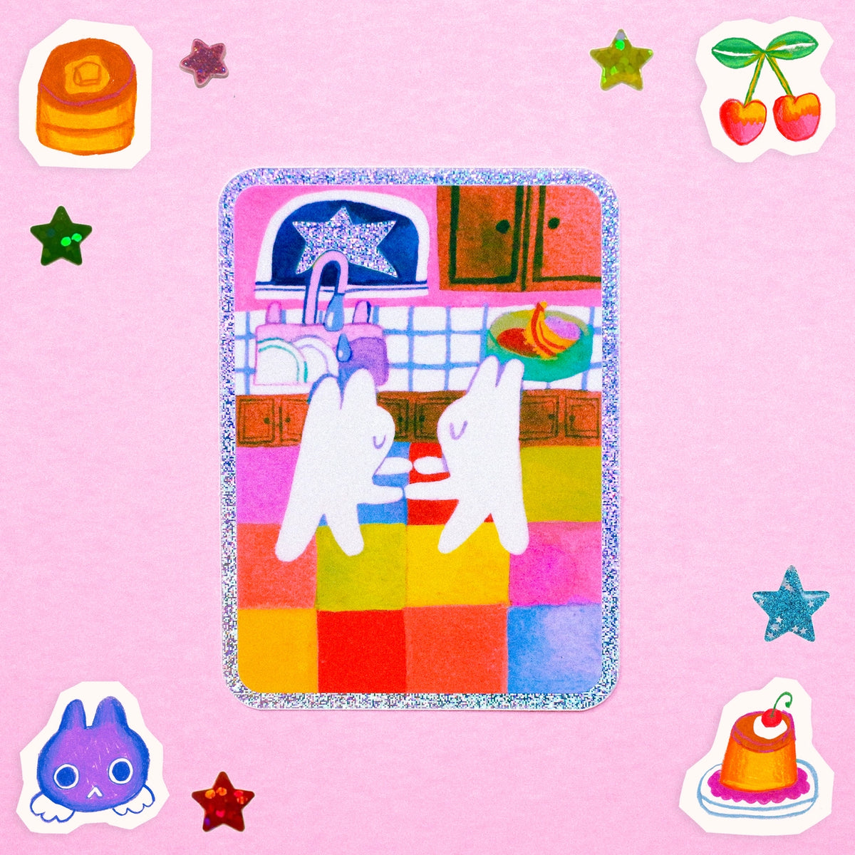 Dancing in the Kitchen Glitter Sticker