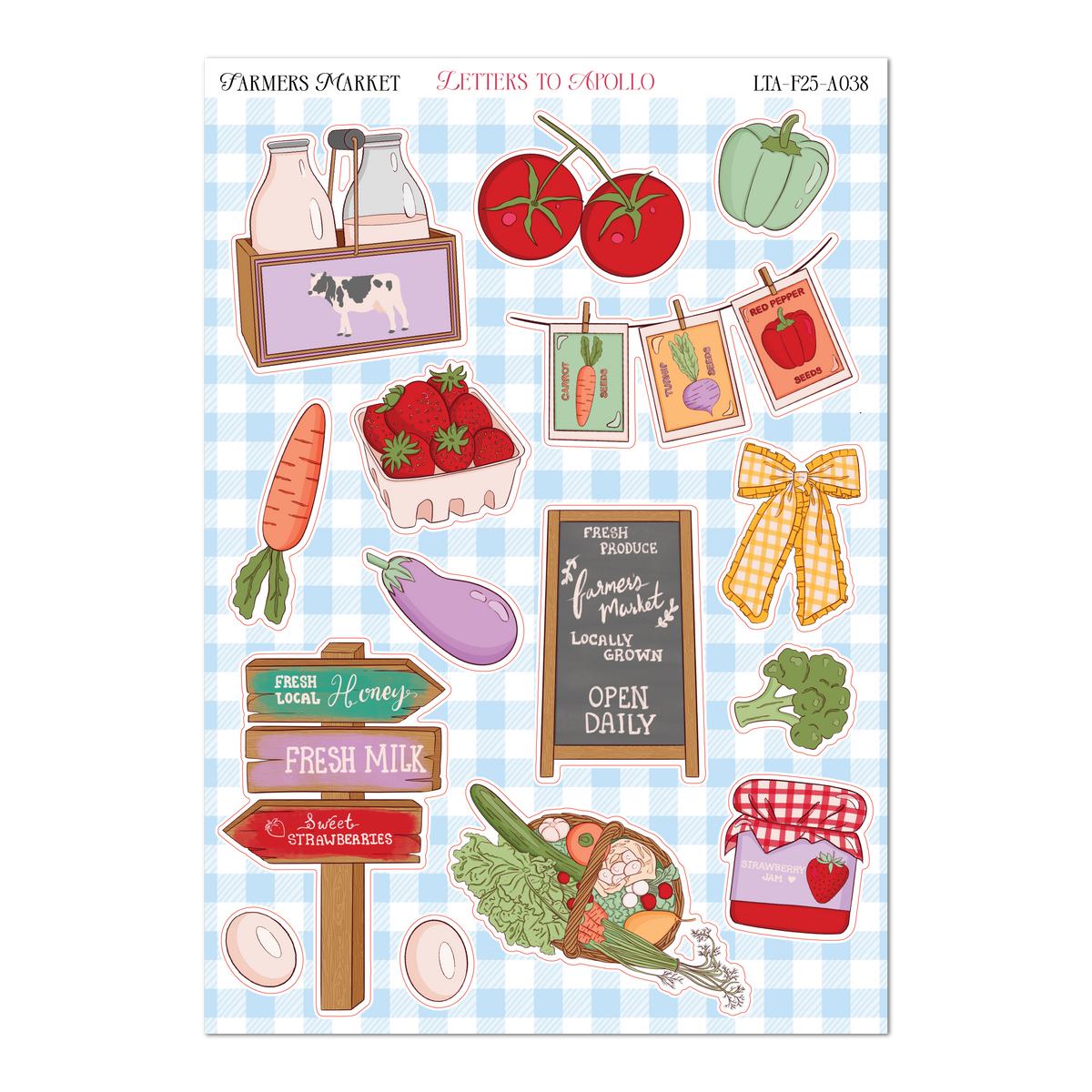 Farmers Market Sticker Sheet