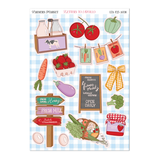 Farmers Market Sticker Sheet