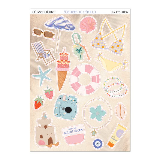 Sunset Sorbet STicker Sheet