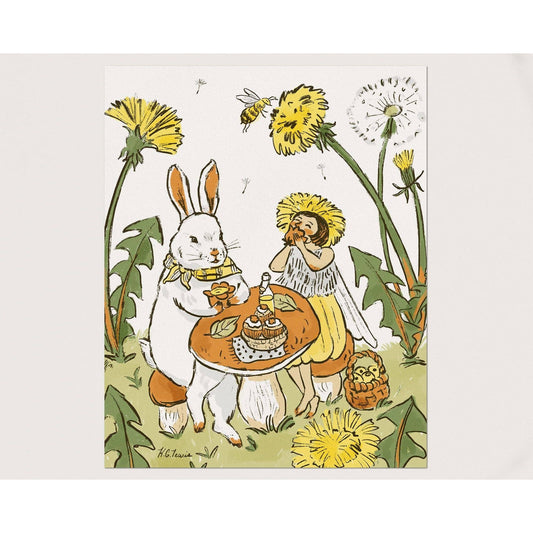 Rabbit Picnic Card