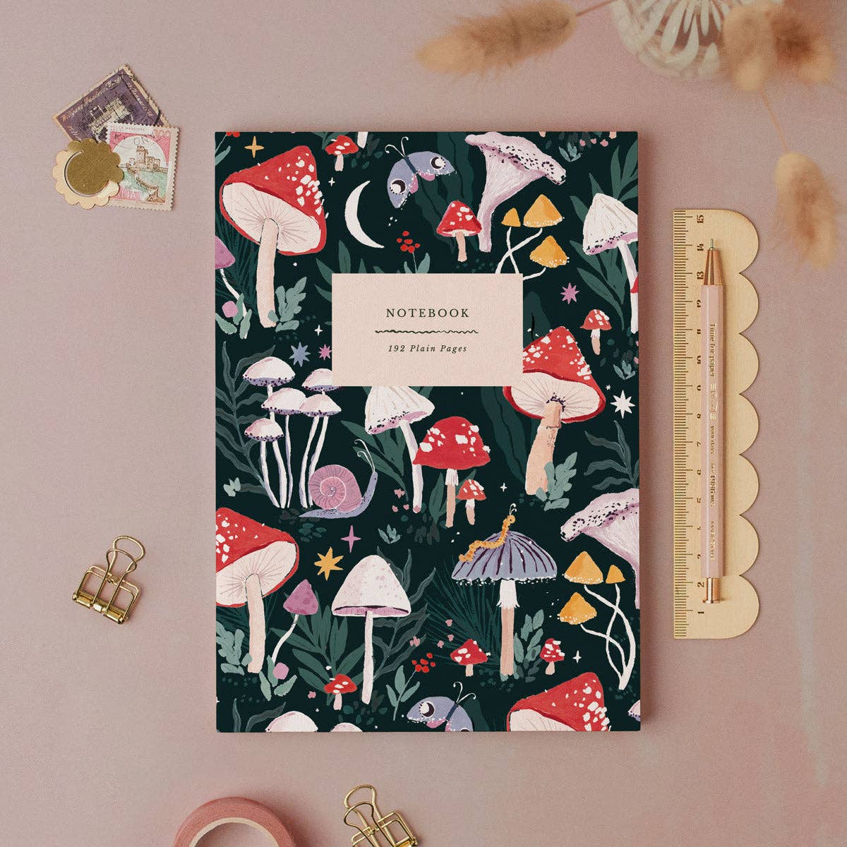 Mushrooms Notebook | Plain Page Journal