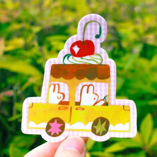Pudding Car Vinyl Sticker