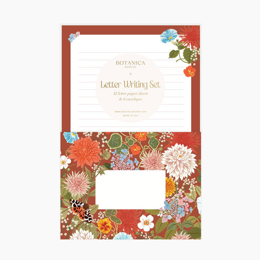 Russet Floral Letter Writing Set