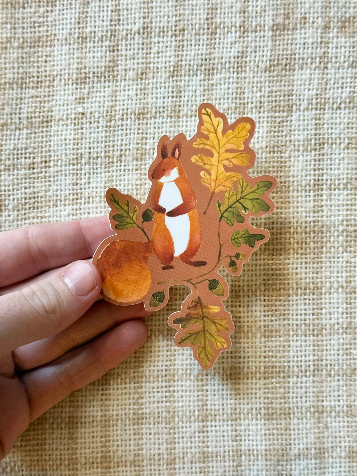 Autumn Squirrel Vinyl Sticker