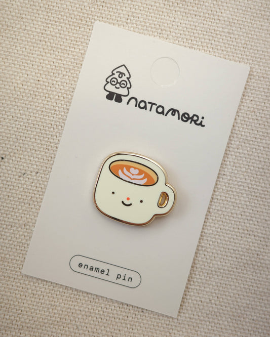 Latte Enamel Pin