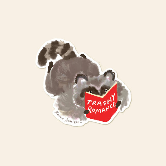 Trashy Romance Racoon Vinyl Sticker