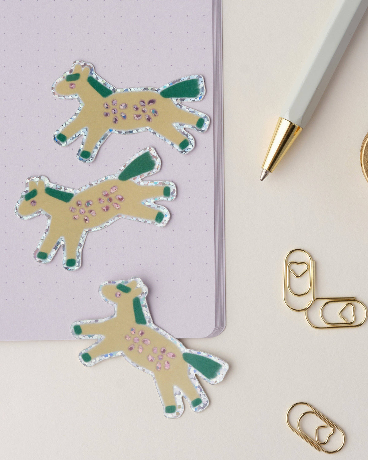 Folk Horse Holographic Sticker
