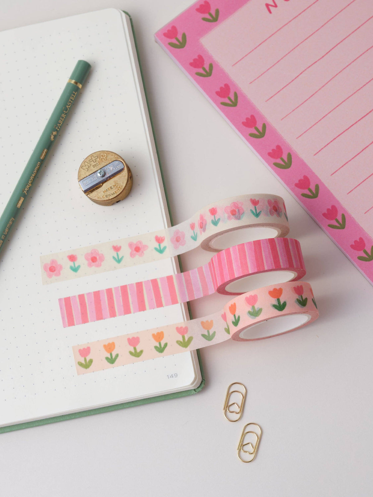Tulip and Daisies Washi Tape