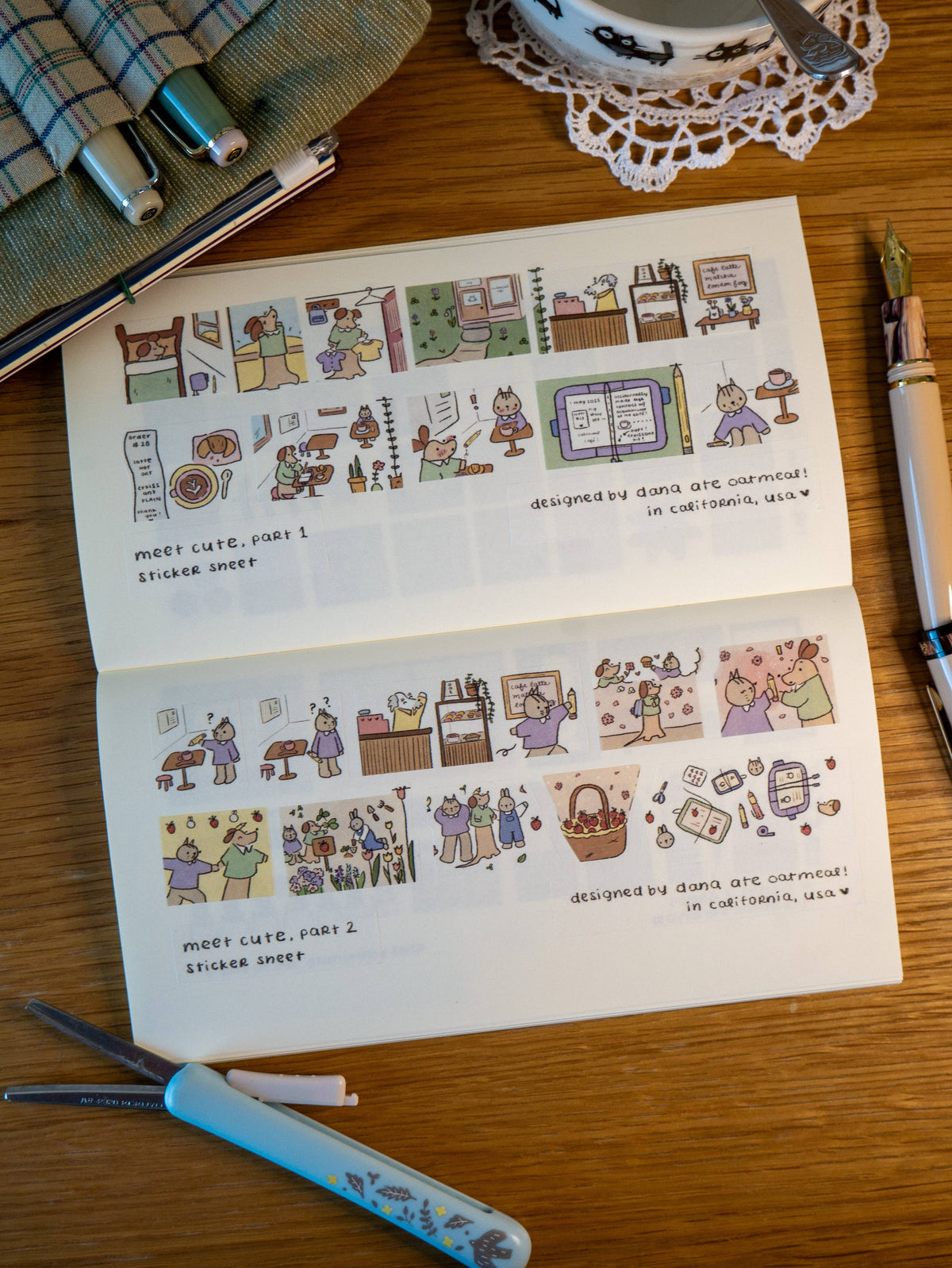 Meet Cute Sticker Sheet 1