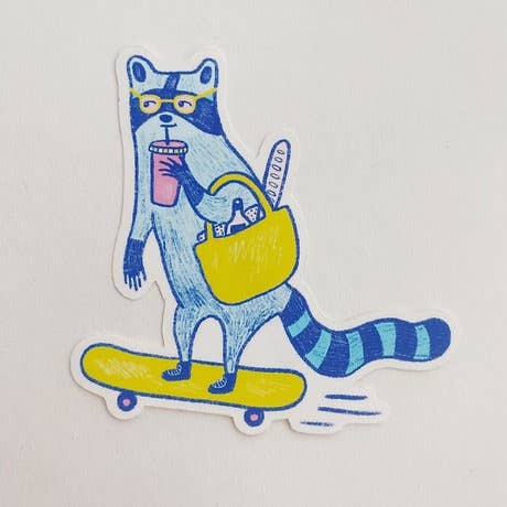 Farmers Market Skater Raccoon