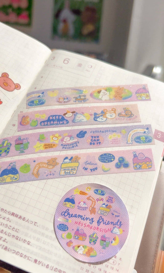 Dreaming Friends Glitter Washi Tape