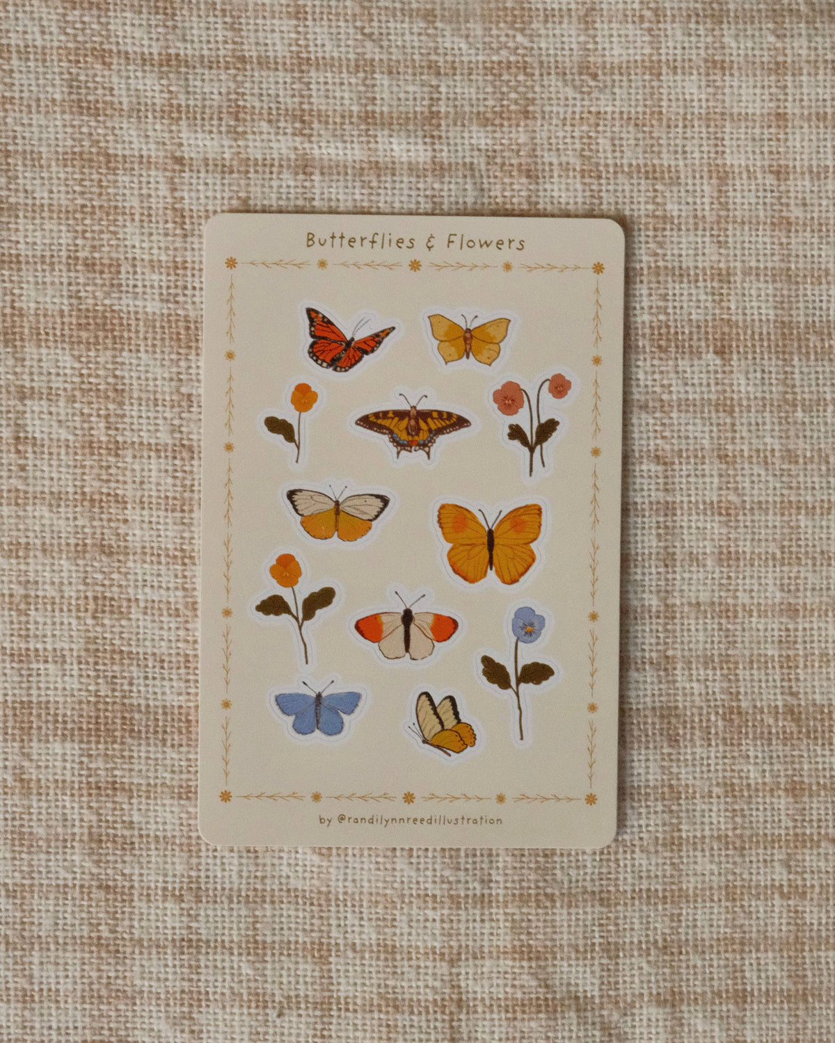 Butterflies & Flowers Sticker Sheet
