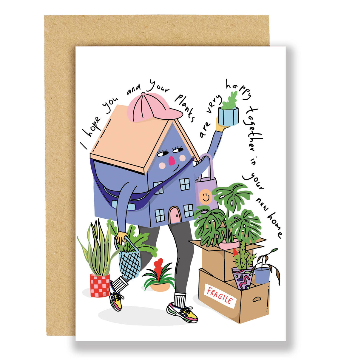 New House Happy Plants Card