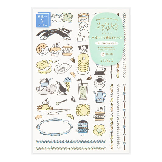 Yuru Log Sweets and Animals Sticker Sheet