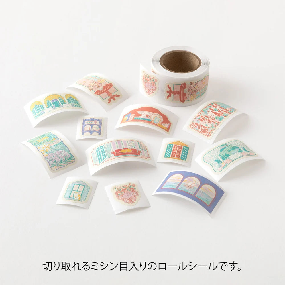 Yuru Log Window Views Sticker Roll