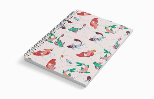 Coy Fish Lined A5 Wire-Bound Lined Notebook