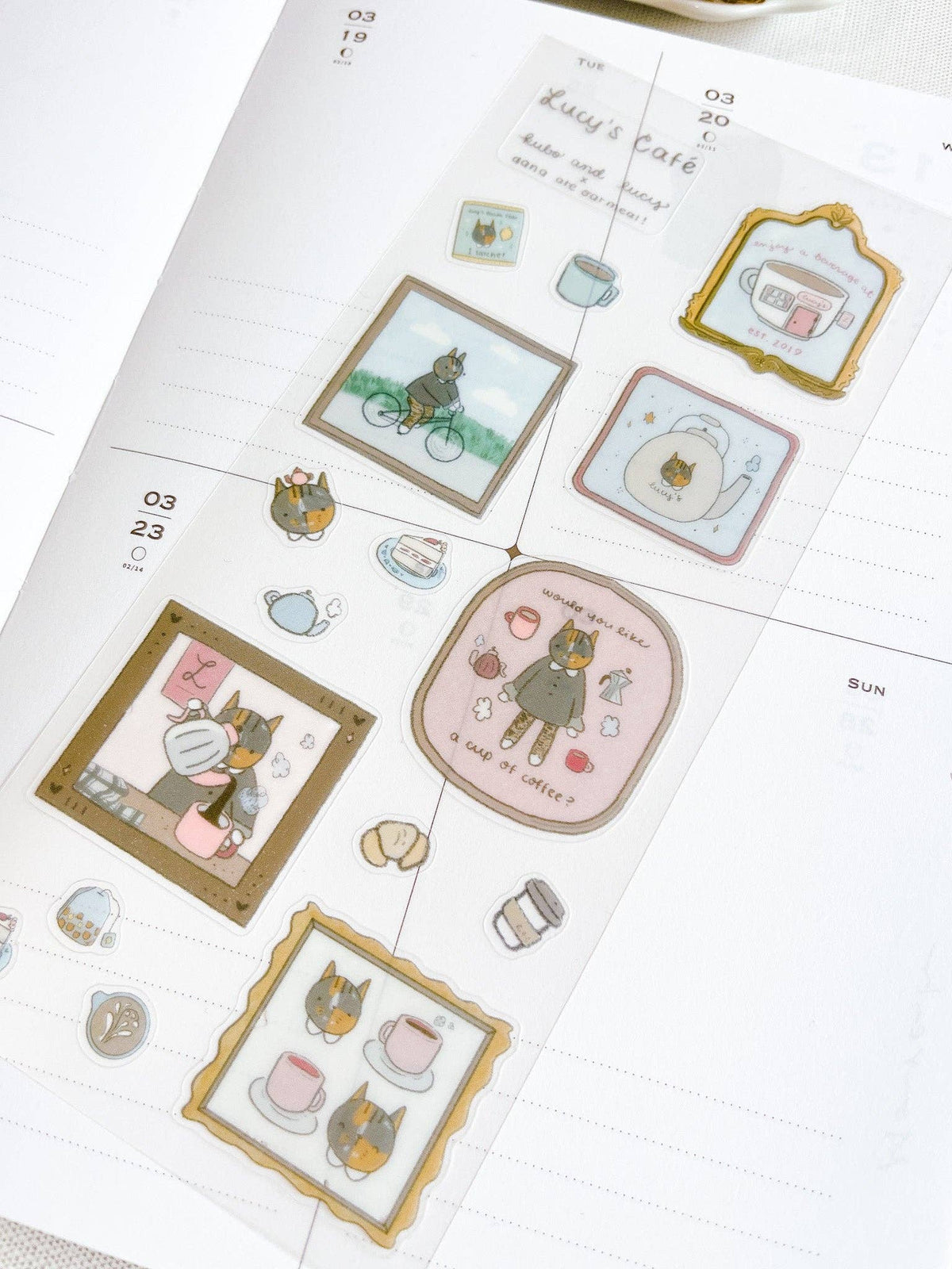 Lucy's Cafe Sticker Sheet