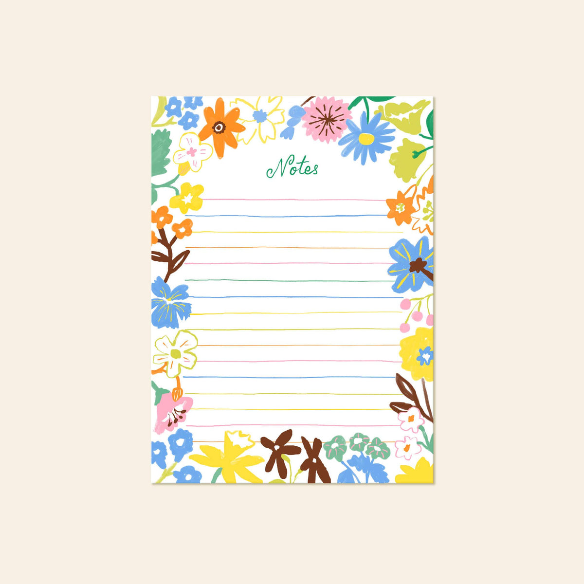 Floral Border Notepad