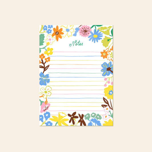 Floral Border Notepad