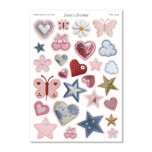 Embroidered Patches • Scraps & Snippings Sticker Sheet