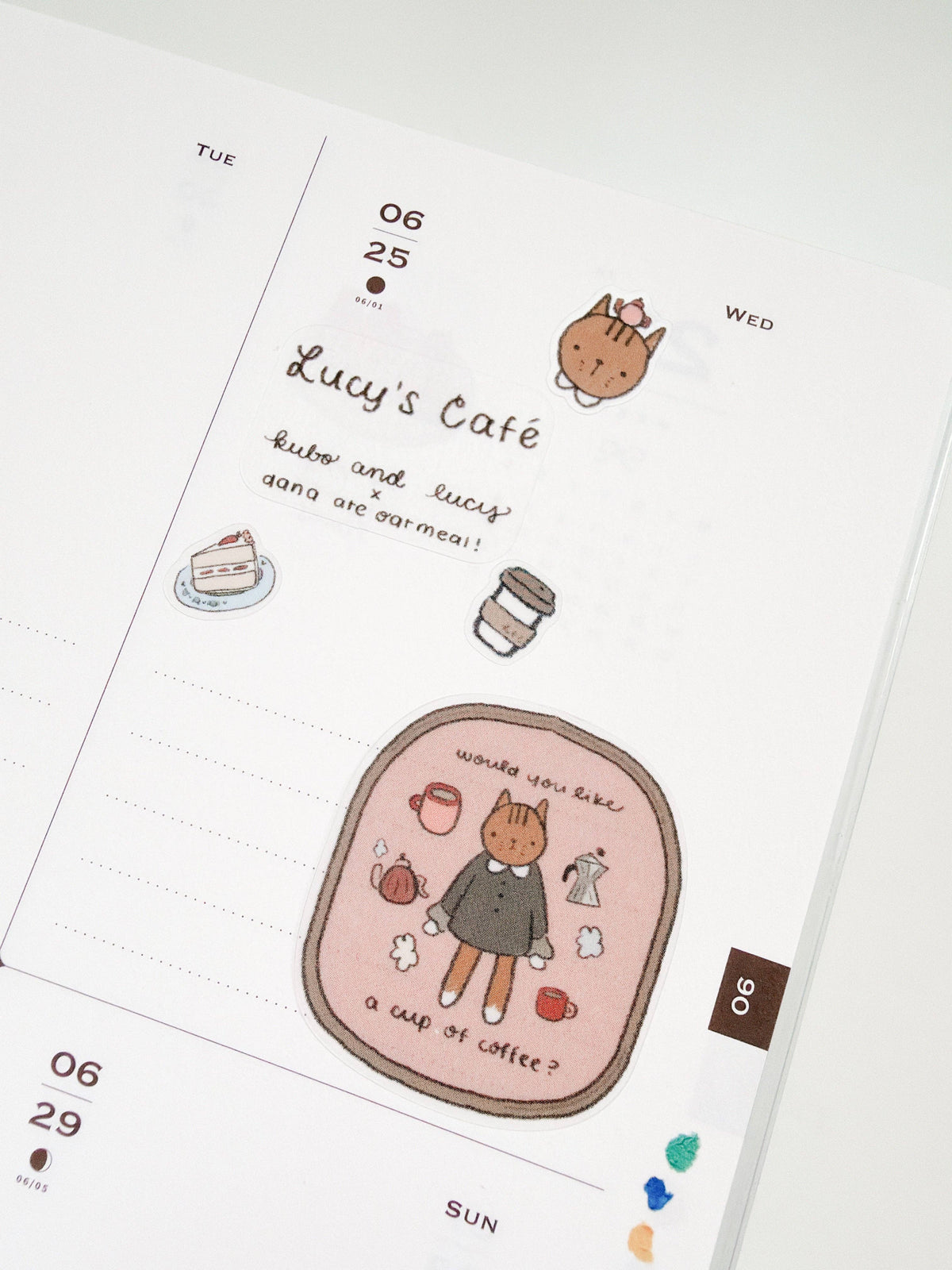 Lucy's Cafe Sticker Sheet