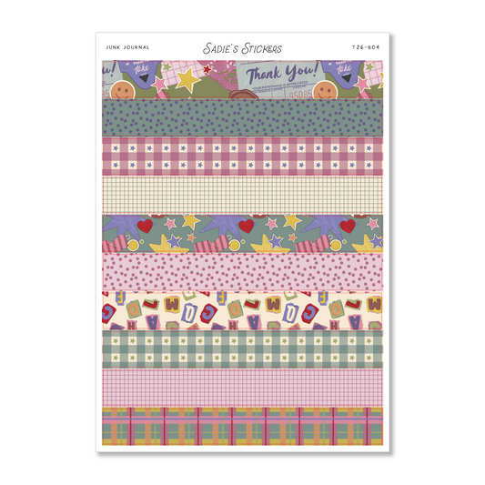 Junk Journal • Scrapbook Washi Strips