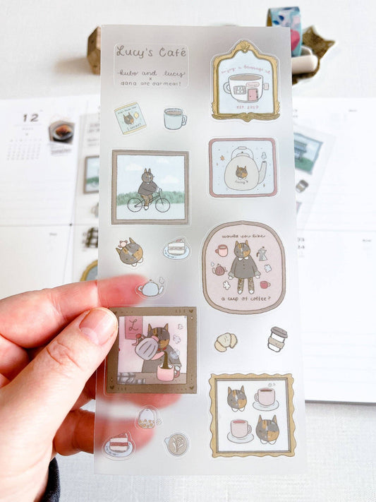 Lucy's Cafe Sticker Sheet