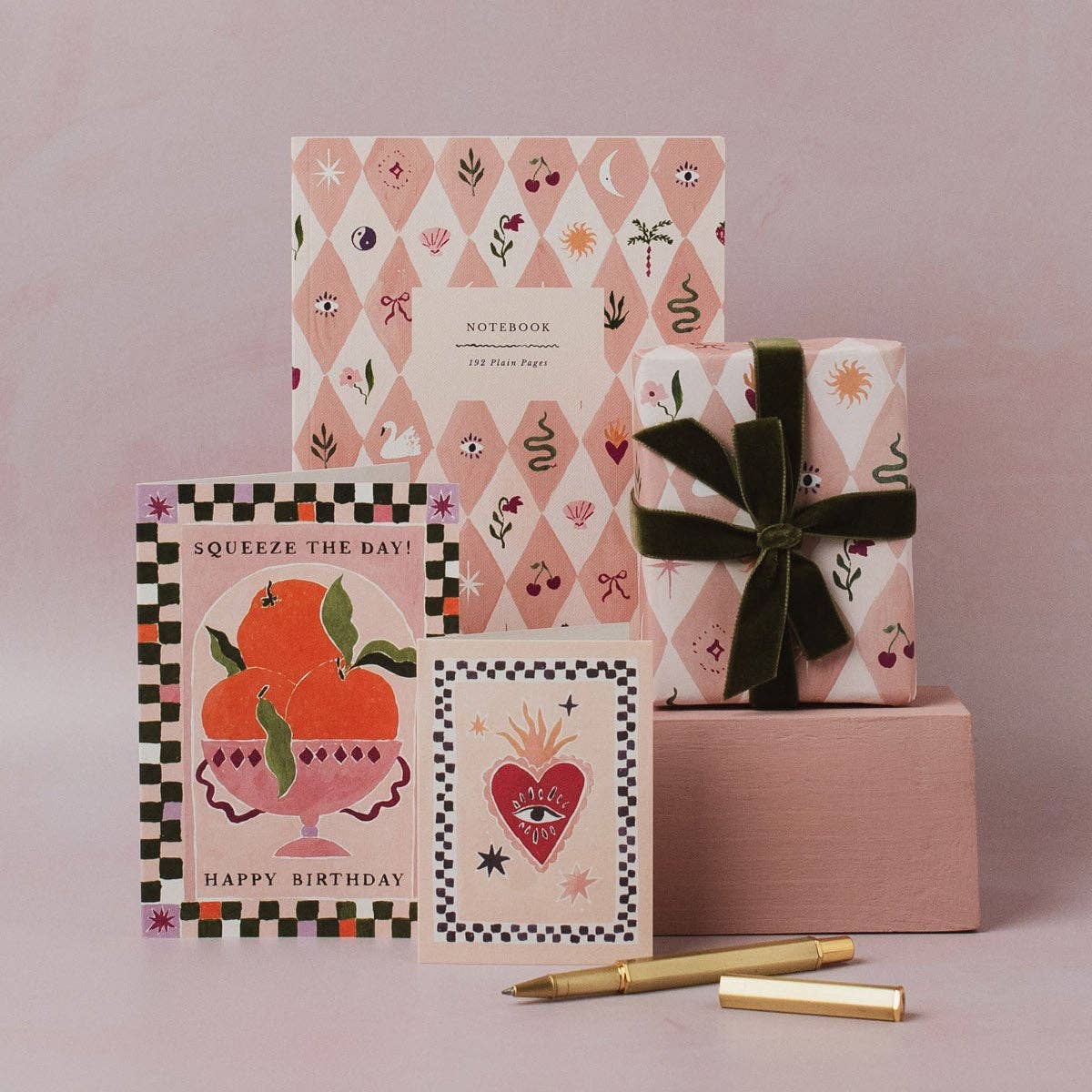 Blush Harlequin Blank Journal