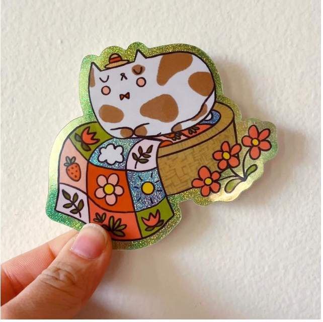 Cat Picnic Sticker