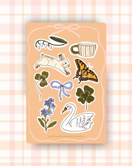 Cottage Core Spring Sticker Sheet
