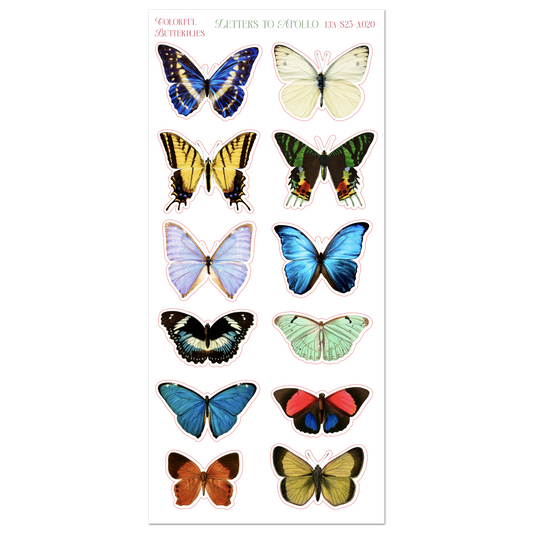 Colorful Butterflies Sticker Sheet
