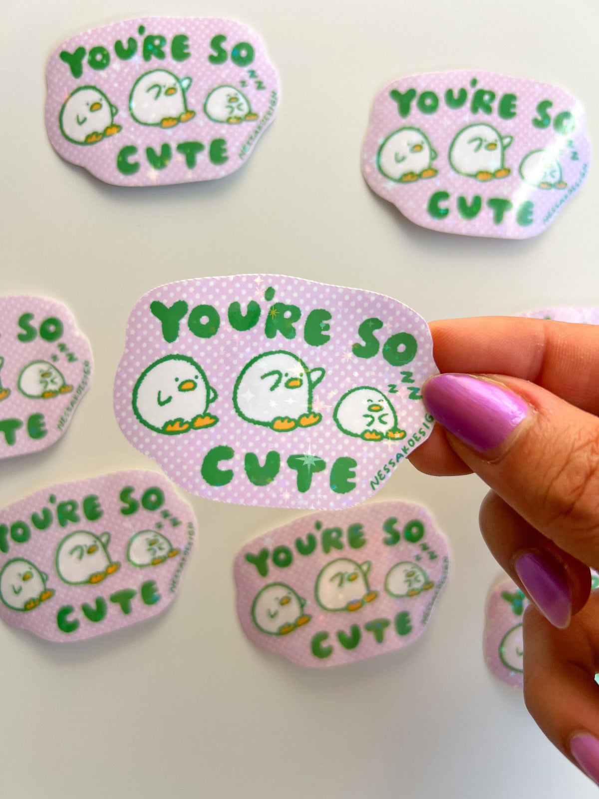 Glitter Vinyl Waterproof Stickers