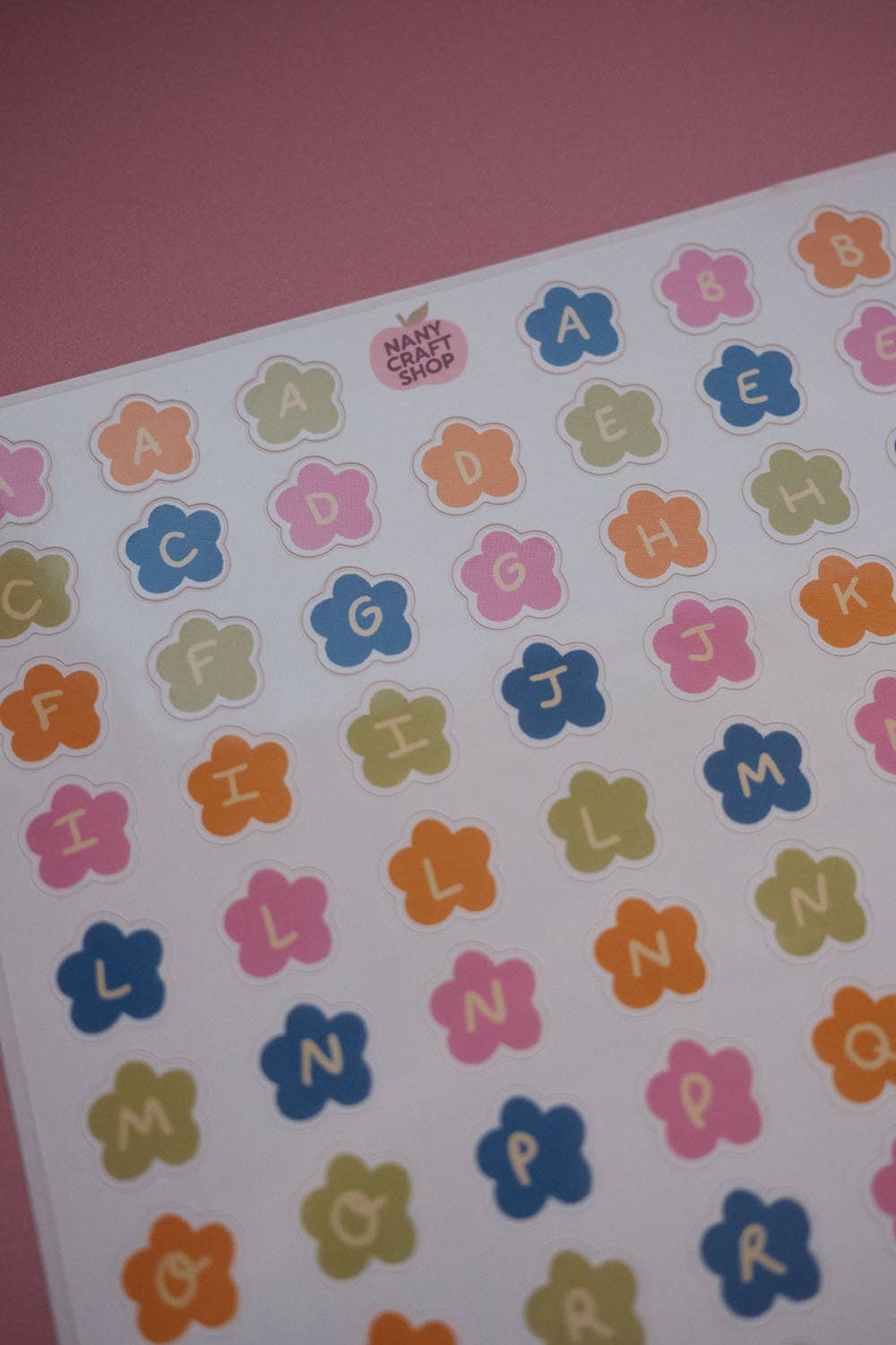 Flower Letter Sticker Sheet