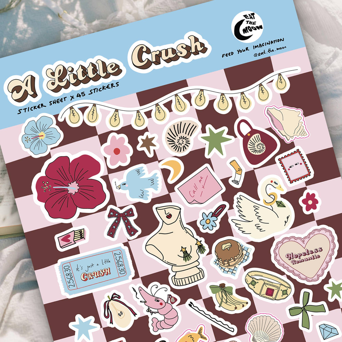 A Little Crush A5 Sticker Sheet