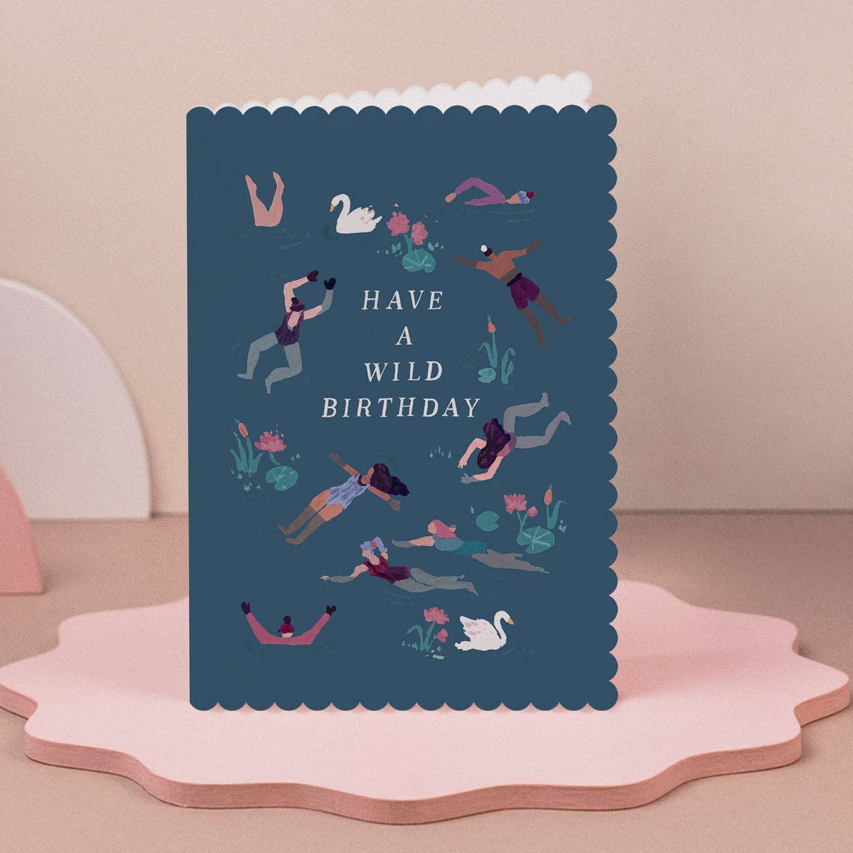 Wild Swimming Birthday Card