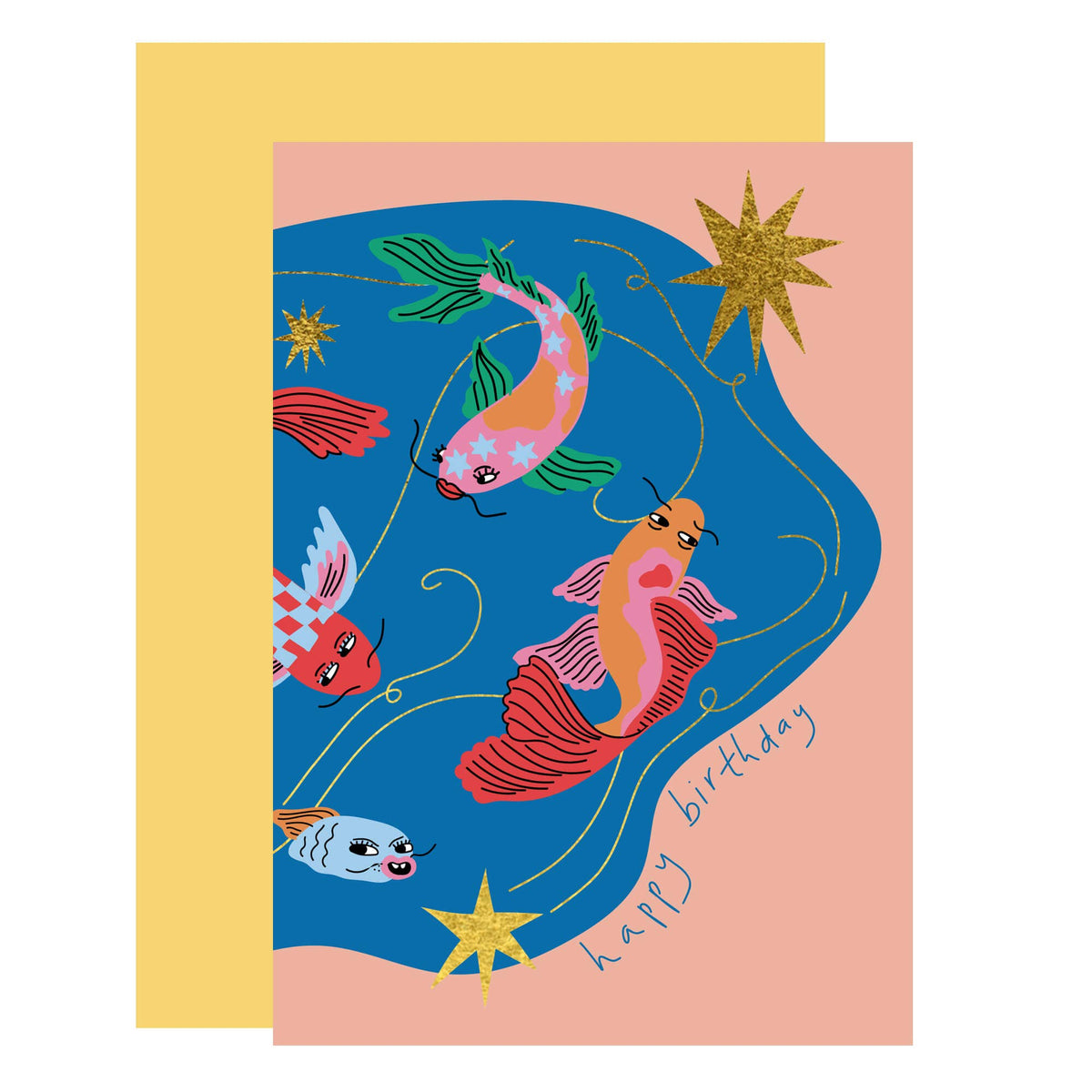Coy Gold Foil Birthday Card