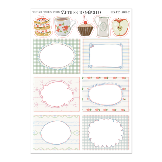 Cottage Core Deco Sticker Sheet