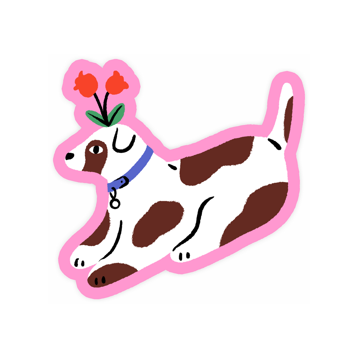 Flower Pup Sticker